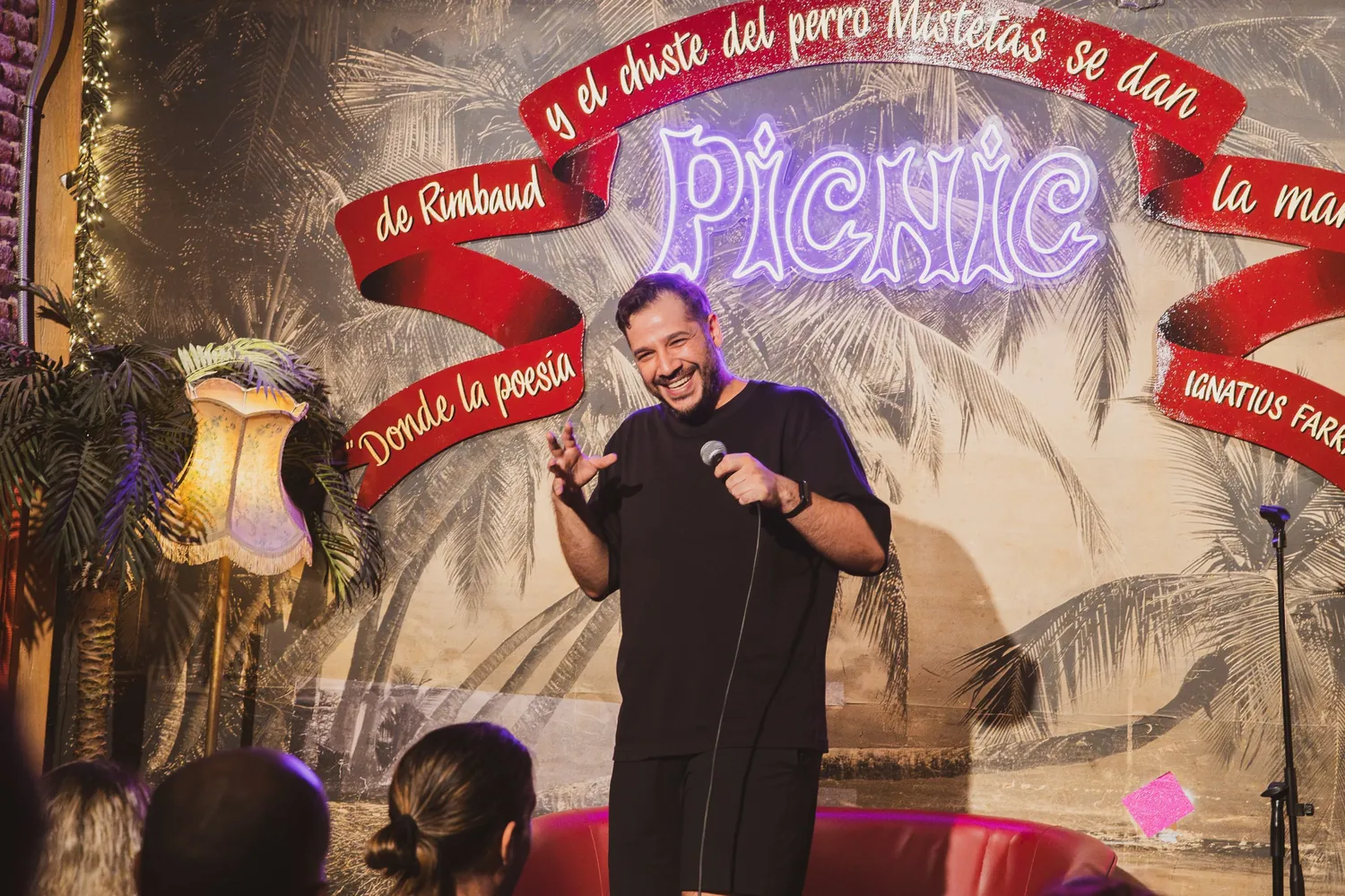 Pablo actuando en Picnic con el público delante